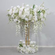 Metal Floral Riser 46" Gold Open Frame Design