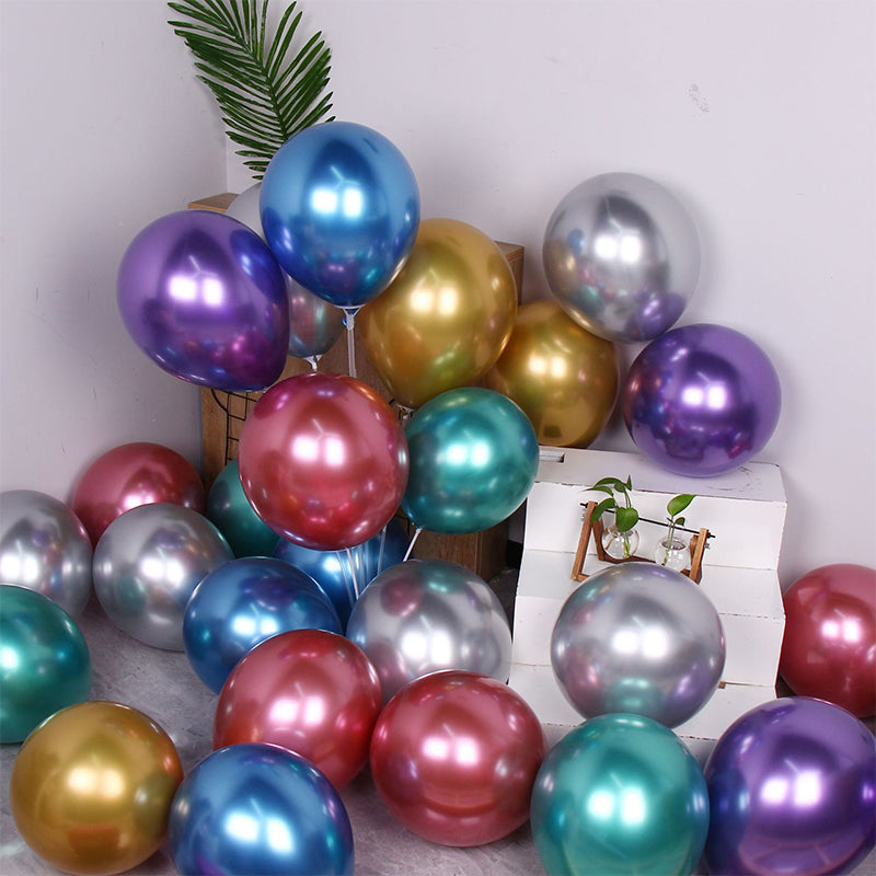 Colorful Party Balloons Chrome Metallic Helium Balloons for Birthday Party Decoration and Arch Decoration Wedding Birthday Baby Shower Christmas Party