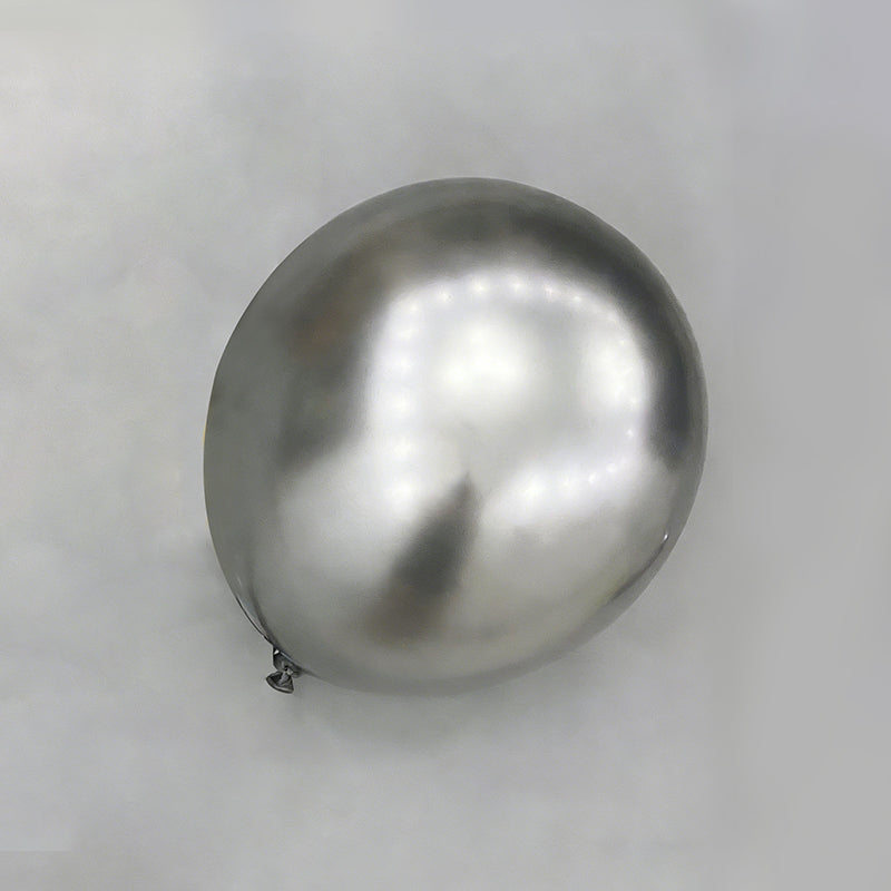 Metallic Silver Latex Balloons For Birthday Parties Weddings Baby Showers And Other Decorations Available In Multiple Sizes: 8Inch, 12Inch, 10Inch, And 5Inch.