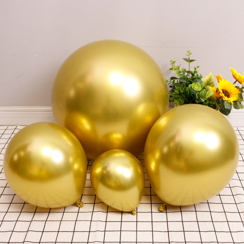 Metallic Gold Latex Balloons For Birthday Party Decorations Available In 5Inch, 10Inch, 12Inch, 18Inch,36Inch