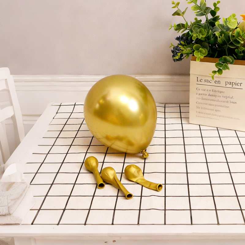 Metallic Gold Latex Balloons For Birthday Party Decorations Available In 5Inch, 10Inch, 12Inch, 18Inch,36Inch