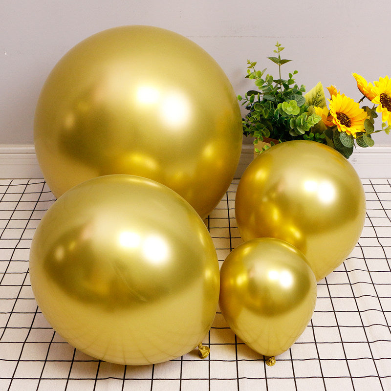 Metallic Gold Latex Balloons For Birthday Party Decorations Available In 5Inch, 10Inch, 12Inch, 18Inch,36Inch