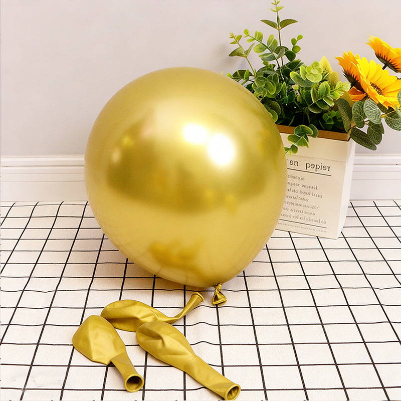 Metallic Gold Latex Balloons For Birthday Party Decorations Available In 5Inch, 10Inch, 12Inch, 18Inch,36Inch