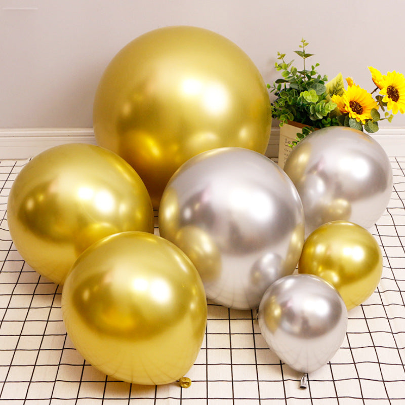 Metallic Gold Latex Balloons For Birthday Party Decorations Available In 5Inch, 10Inch, 12Inch, 18Inch,36Inch