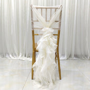 Milk Yarn Chair Back Slip Cover Beige