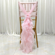 Milk Yarn Chair Back Slip Cover Pink