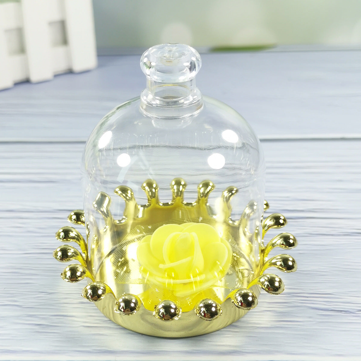 12 Pack 4" Gold Crown Jar Candy Container Favors Candy Jars Decorations