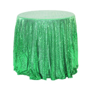 Sequin Round Tablecloth 108" Mint Green