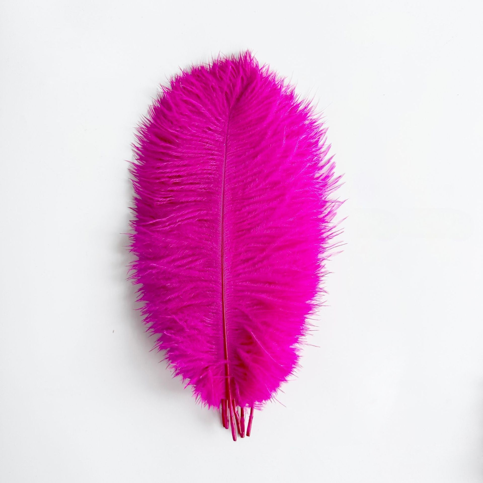 12Pcs Ostrich Feathers 24-26 inch Bulk Feathers Rose Red
