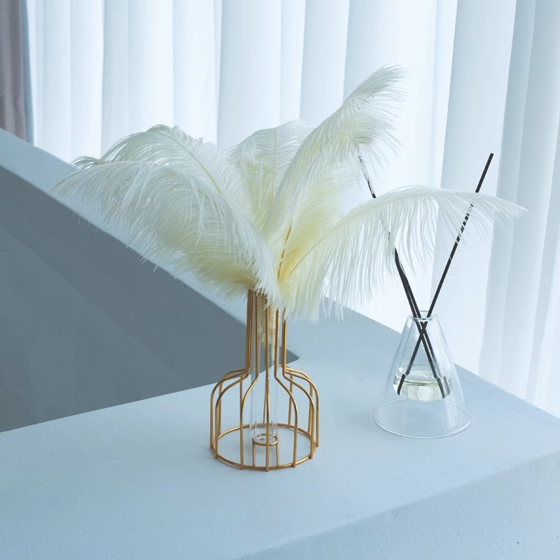 12Pcs Ostrich Feathers 13-16 Inch Bulk Feathers White
