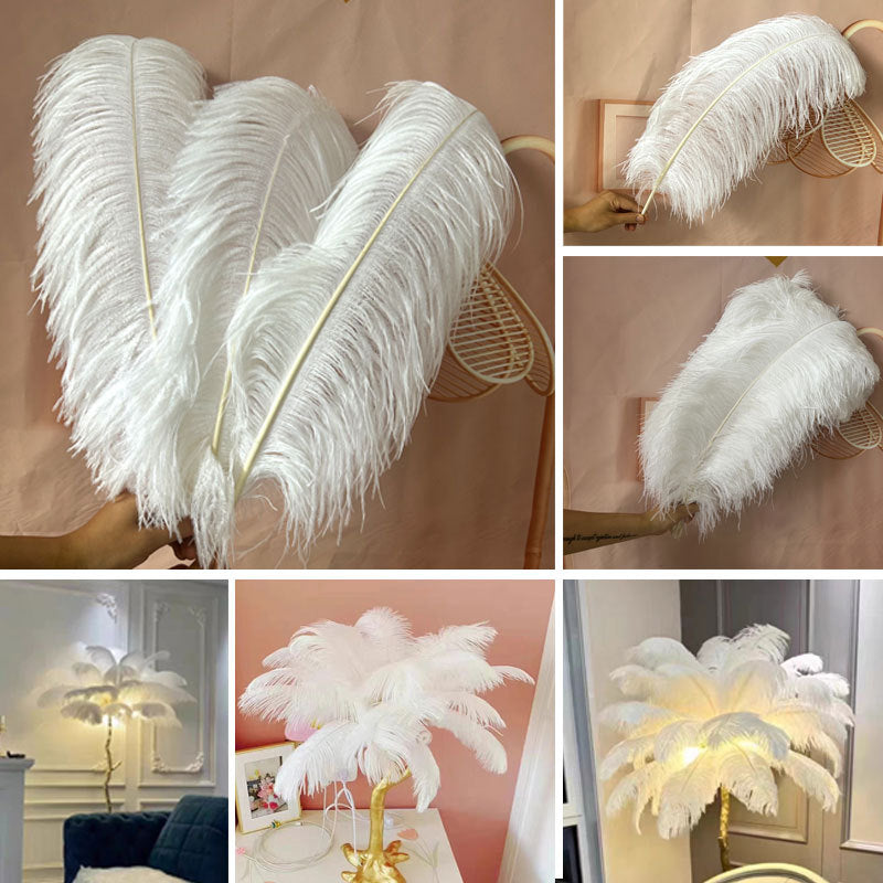 12Pcs Ostrich Feathers 24-26 inch Bulk Feathers Orange