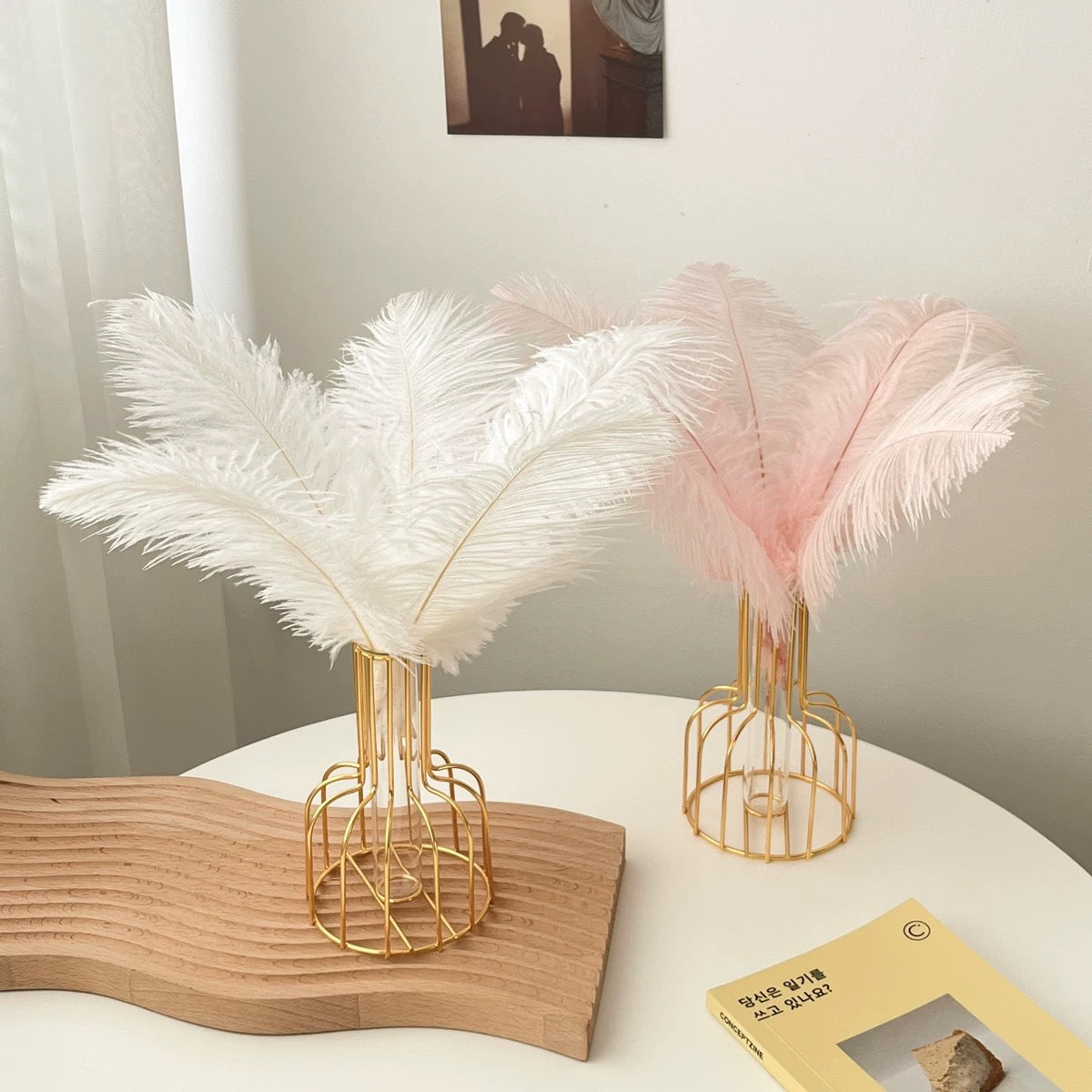 12Pcs Ostrich Feathers 13-16 Inch Bulk Feathers White