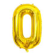 32" Gold Letter Balloons Alphabet Number Foil Mylar Balloons Number "0"