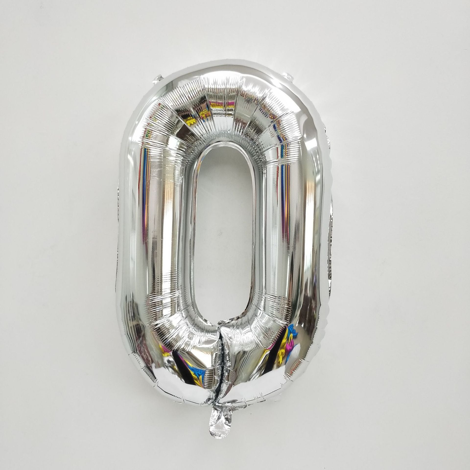 16" Silver Letter Balloons Alphabet Number Foil Mylar Balloons Number "0"