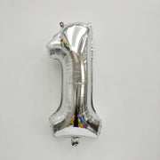 16" Silver Letter Balloons Alphabet Number Foil Mylar Balloons Number "1"