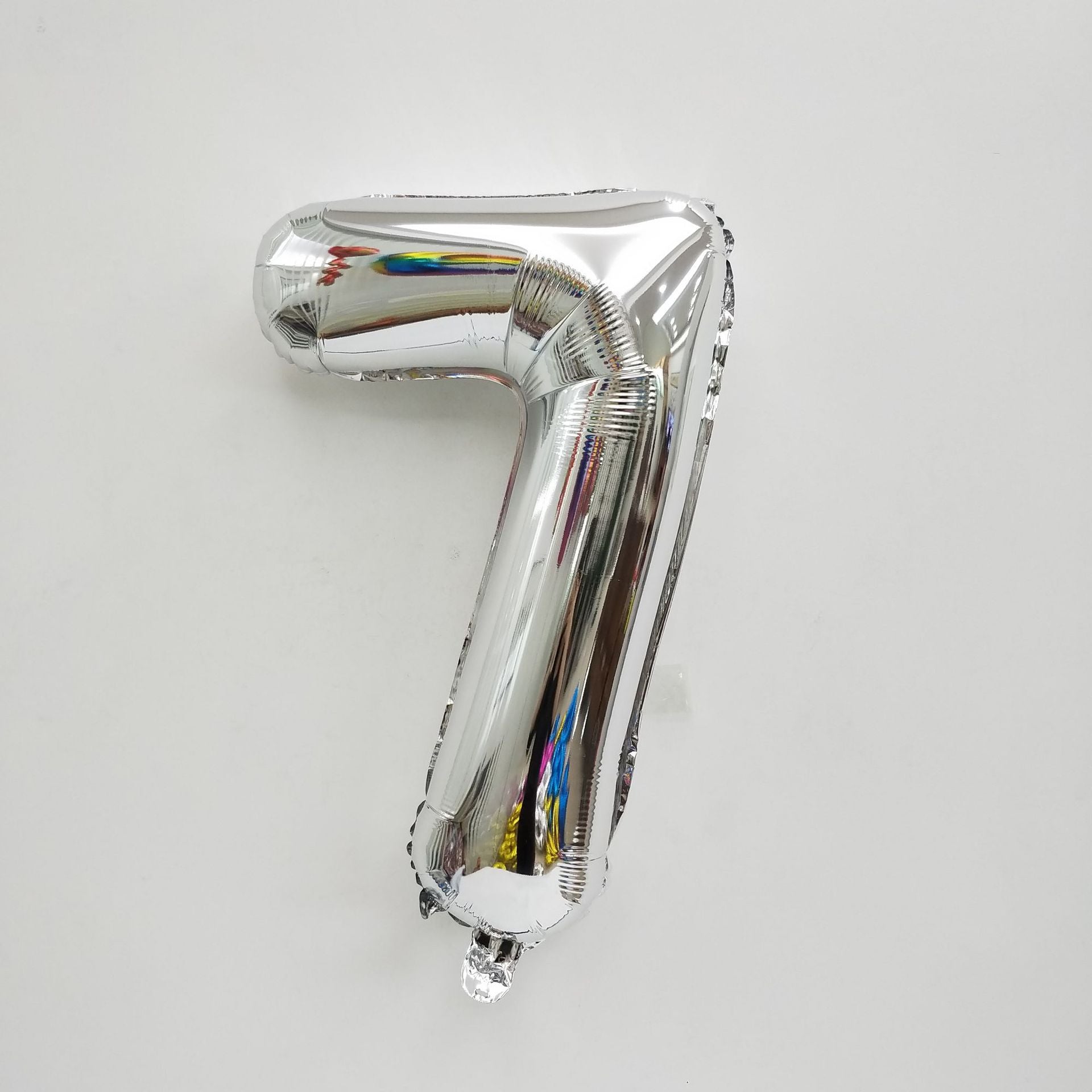 16" Silver Letter Balloons Alphabet Number Foil Mylar Balloons Number "7"