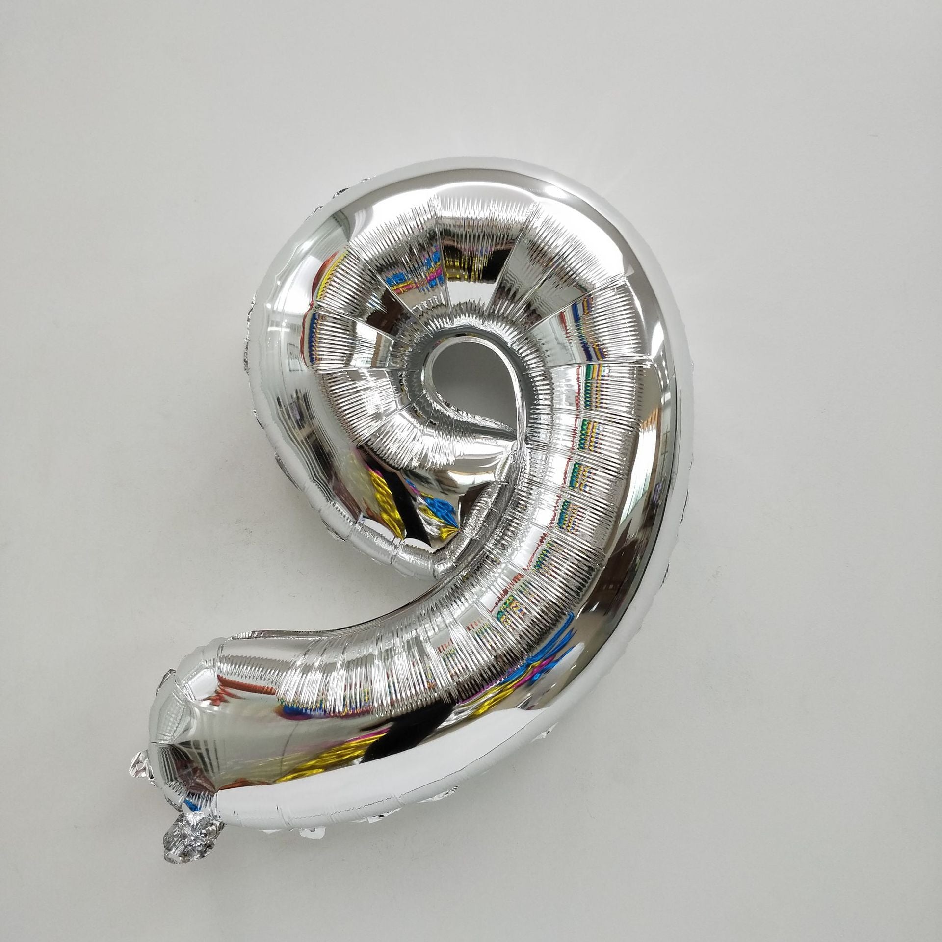 16" Silver Letter Balloons Alphabet Number Foil Mylar Balloons Number "9"