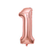 16" Rose Gold Letter Balloons Alphabet Number Foil Mylar Balloons Number "1"