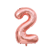 16" Rose Gold Letter Balloons Alphabet Number Foil Mylar Balloons Number "2"