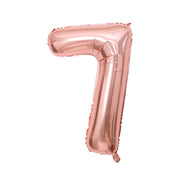 16" Rose Gold Letter Balloons Alphabet Number Foil Mylar Balloons Number "7"