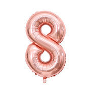 16" Rose Gold Letter Balloons Alphabet Number Foil Mylar Balloons Number "8"