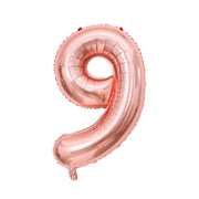 16" Rose Gold Letter Balloons Alphabet Number Foil Mylar Balloons Number "9"
