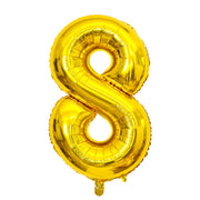 32" Gold Letter Balloons Alphabet Number Foil Mylar Balloons Number "8"