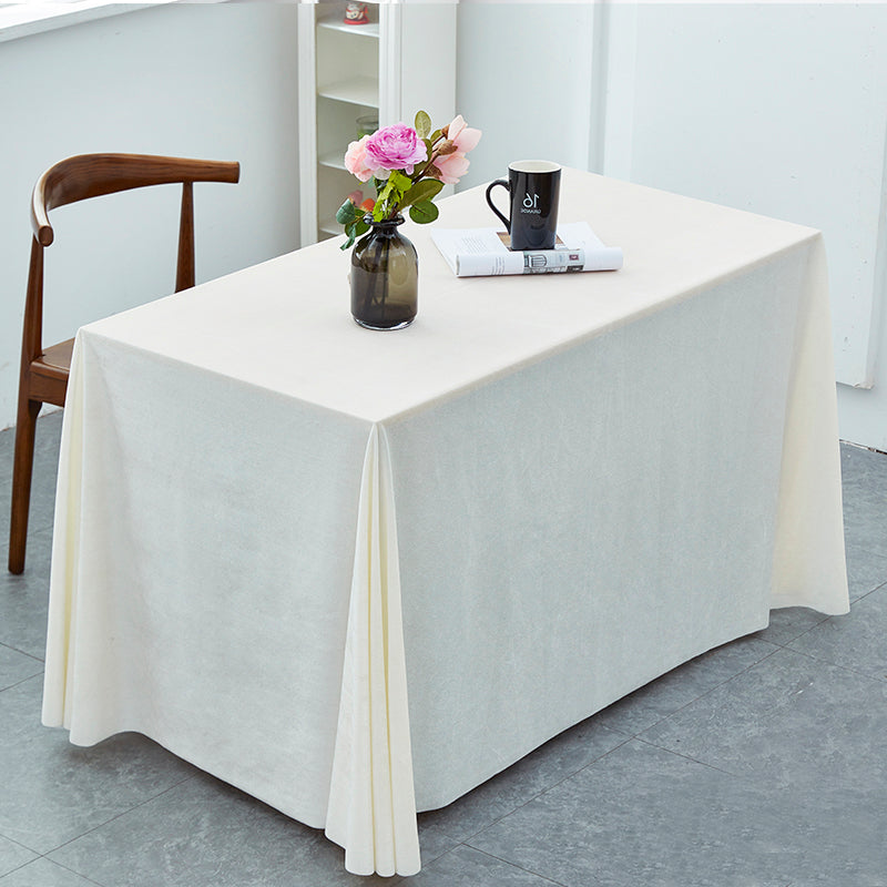 Velvet 90"x132" Rectangular Tablecloth Off White