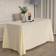 Economy Polyester Tablecloth 54"x96" Oblong Rectangular Off White
