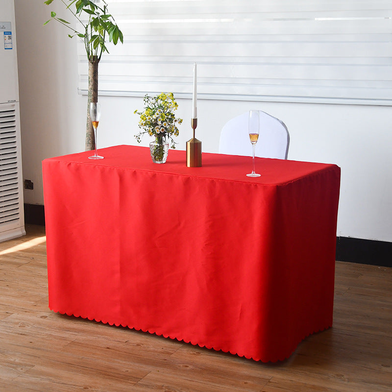Open Back Fitted Polyester Rectangle Tablecloth 96"x30" Light Purple