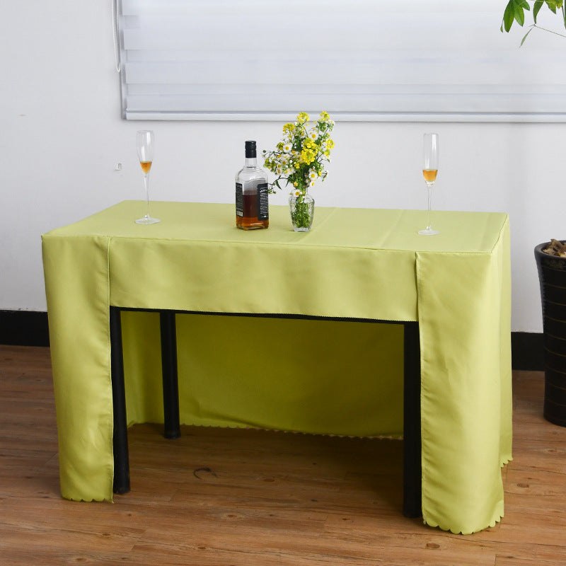 Open Back Fitted Rectangle Tablecloths 72"x30" For 6 Foot Tables Fruit Green