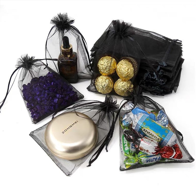 10 Pc Organza Drawstring Wedding Party Favor Gift Bags 5"x7" Wine Red