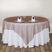 Organza 72"x72" Table Overlay Chocolate