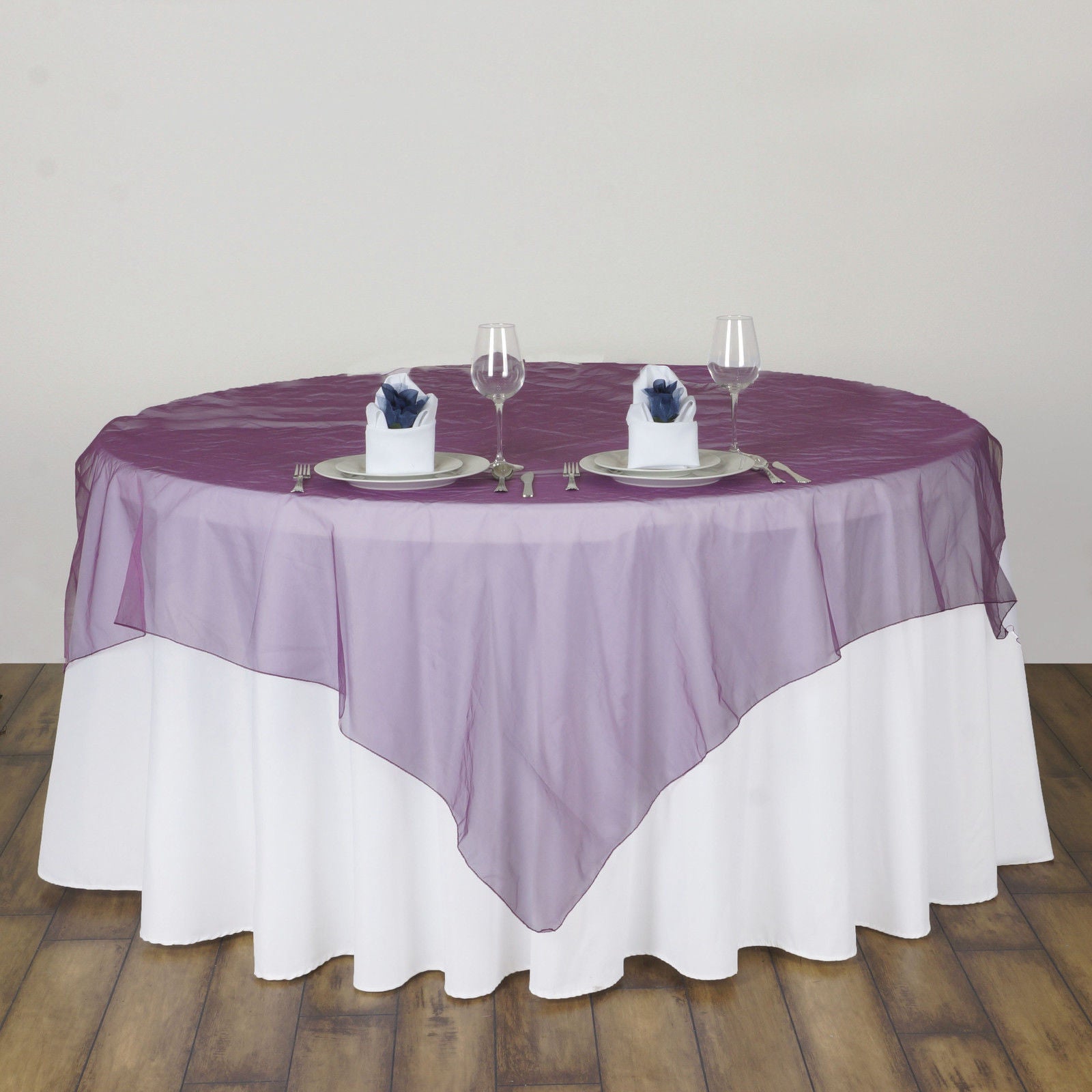 Organza 72"x72" Table Overlay Purple