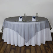 Organza 72"x72" Table Overlay Silver