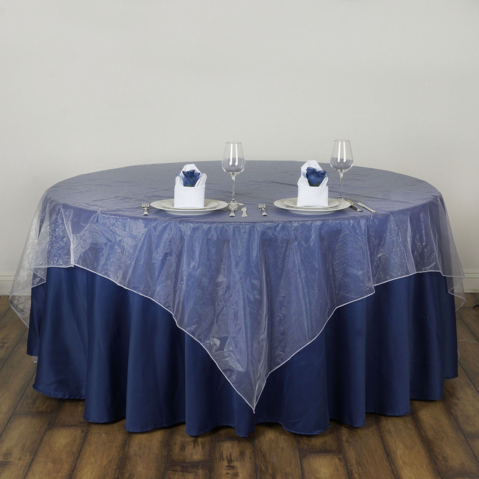 Organza 72"x72" Table Overlay White