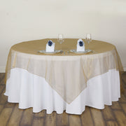 Organza 72"x72" Table Overlay Gold