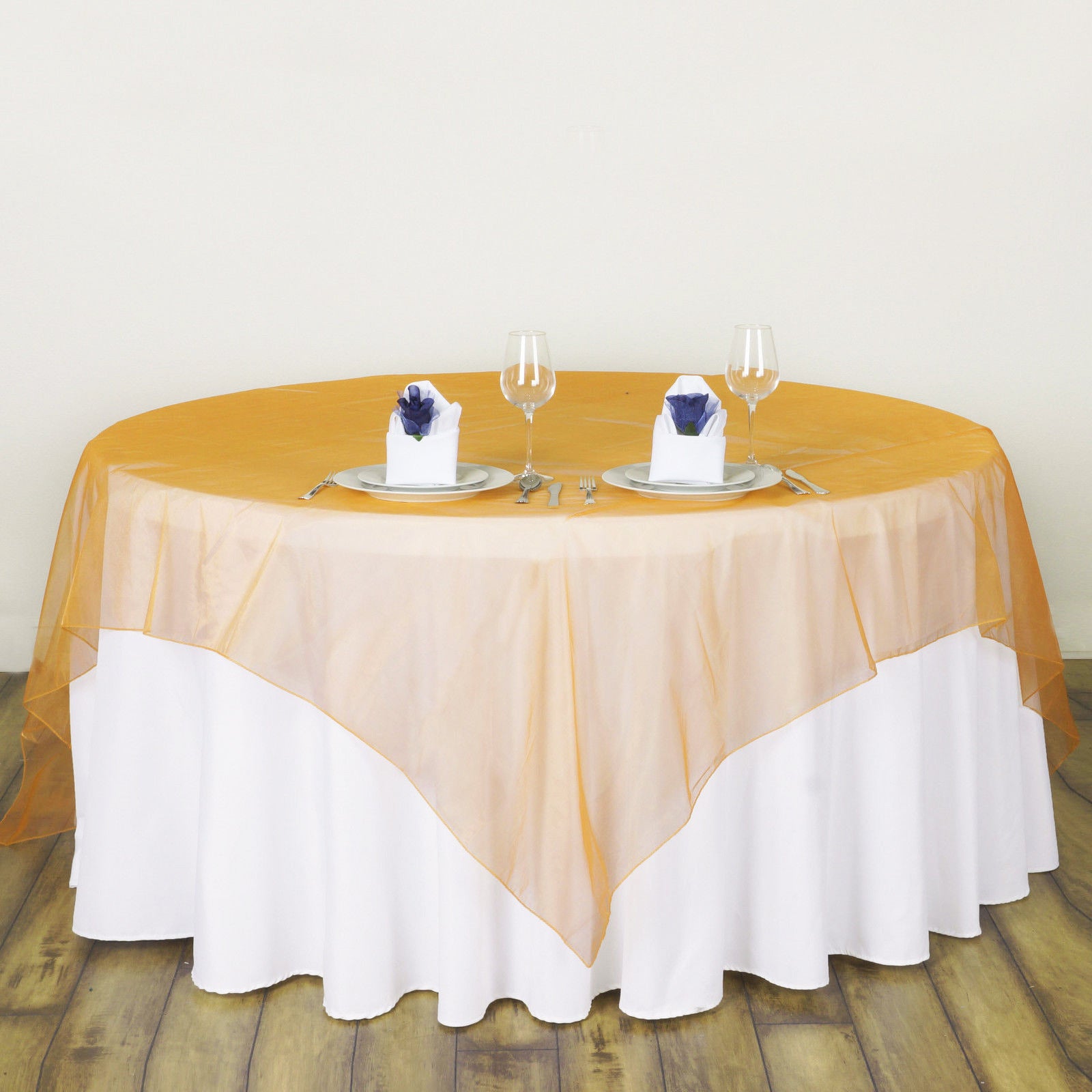 Organza 72"x72" Table Overlay Orange