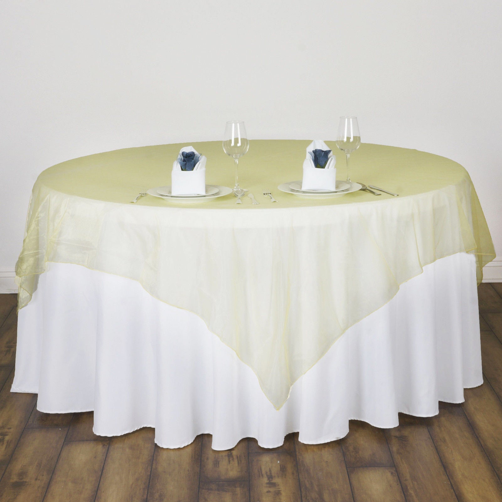 Organza 72"x72" Table Overlay Yellow