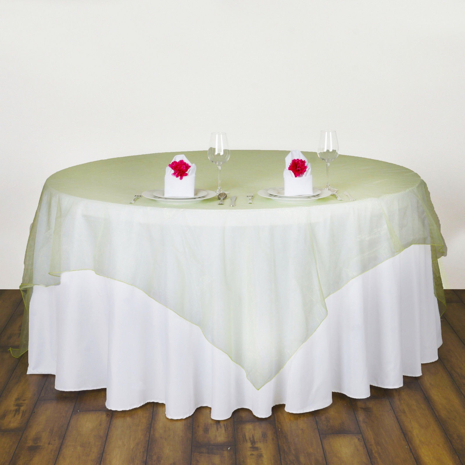 Organza 72"x72" Table Overlay Light Green