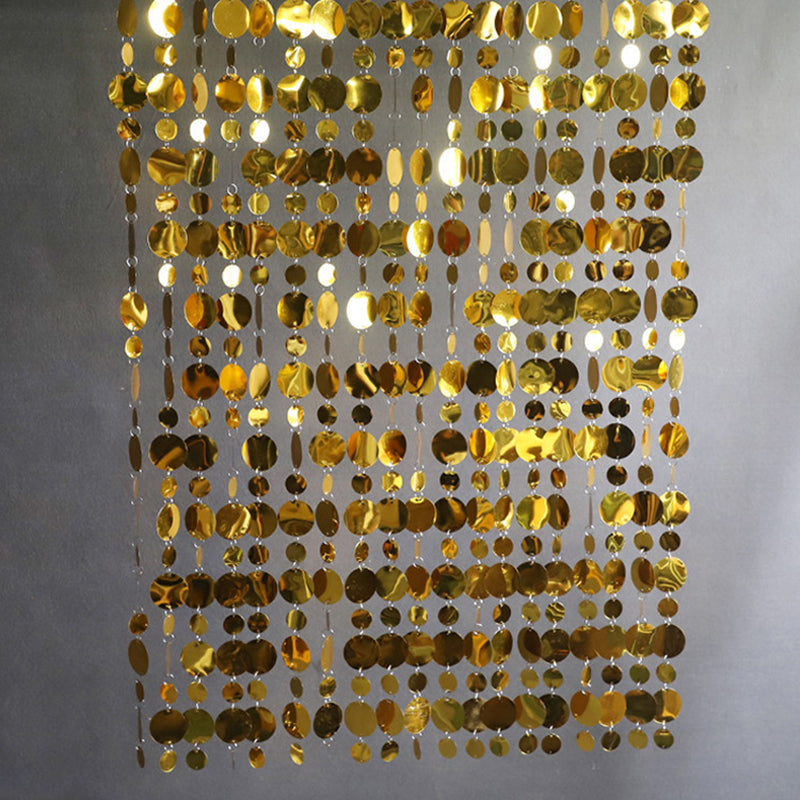 20Pcs 3ft Round Sequin Beaded Curtain Sparkle Door String Curtains Gold