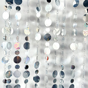 20Pcs 3ft Round Sequin Beaded Curtain Sparkle Door String Curtains Silver