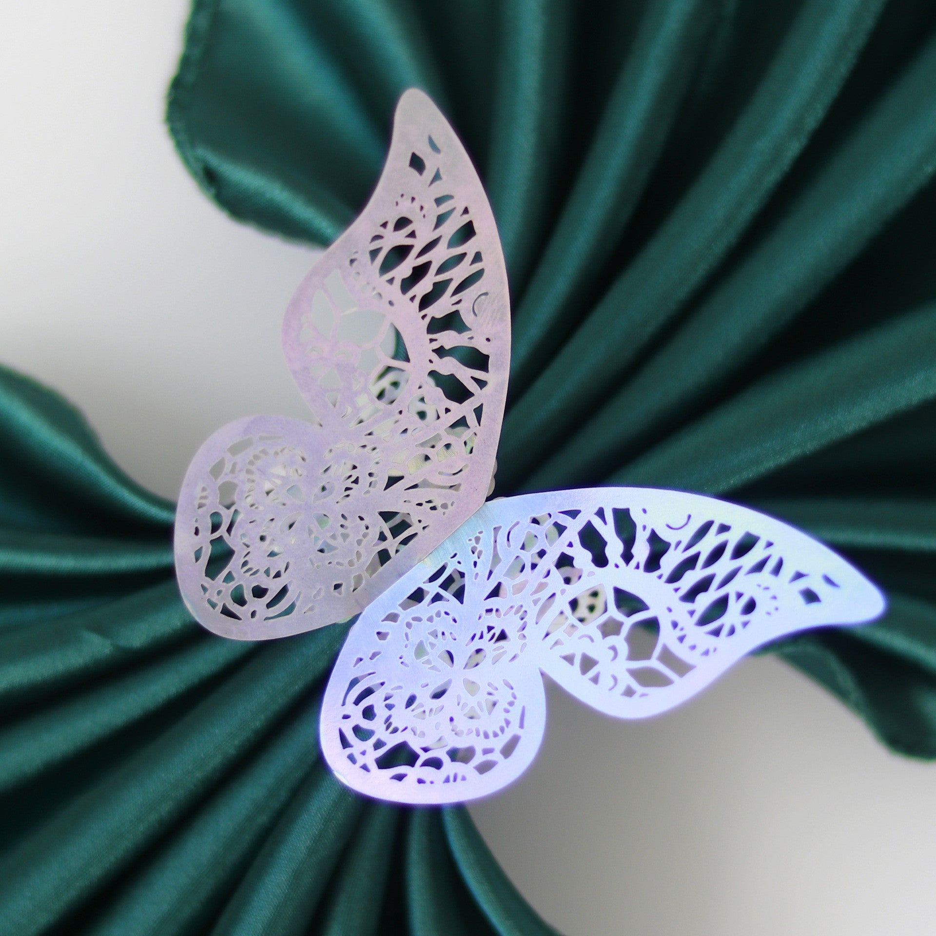 Shimmery Butterfly Napkin Rings 50 Pc Mirror Color