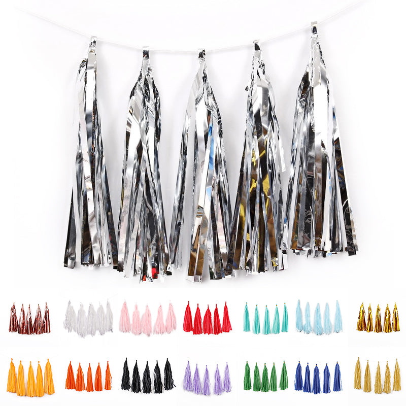 12 Pcs Tassel Garland Tissue Paper Tassels Garland Banner for Party Birthday Wedding Decoration Baby Shower Table Decor