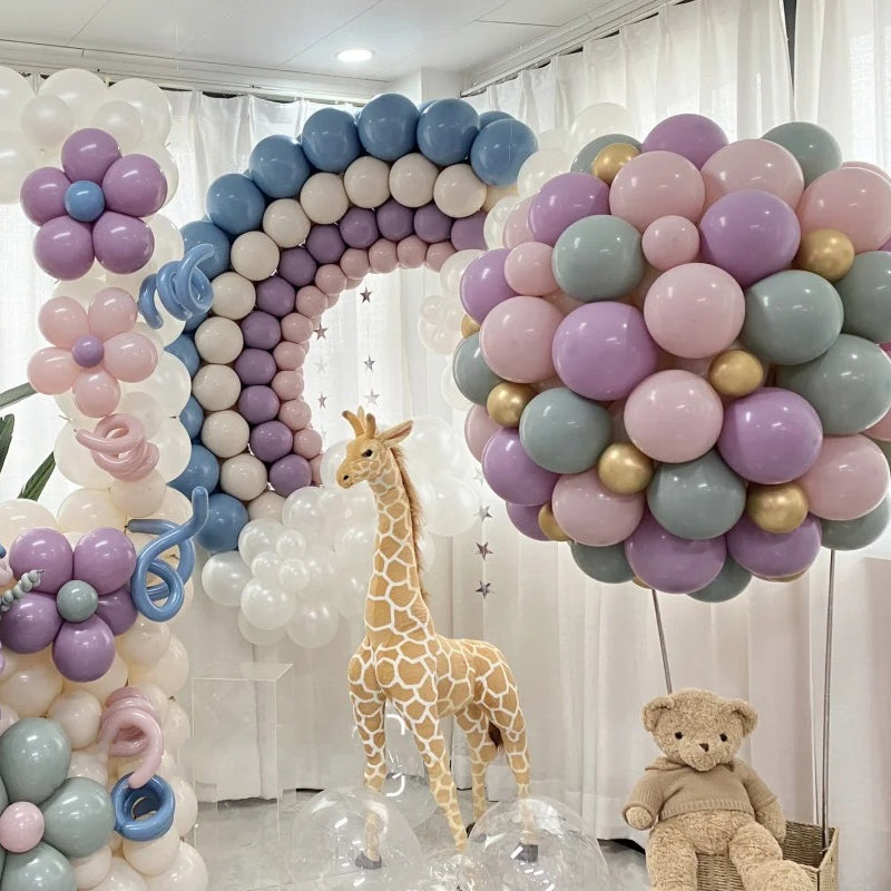 5" Latex Balloons 100 Pcs Pastel Dusk Purple