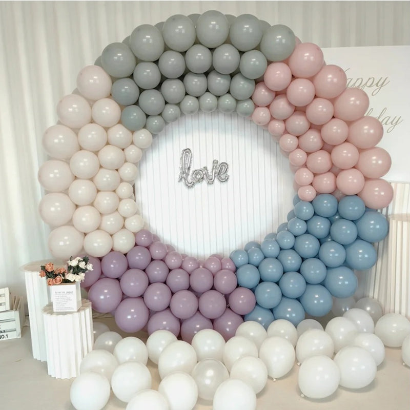 5" Latex Balloons 100 Pcs Pastel Dusk Green