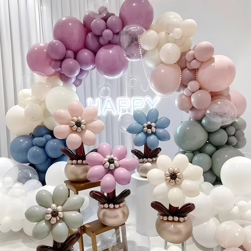 5" Latex Balloons 100 Pcs Pastel Dusk Purple