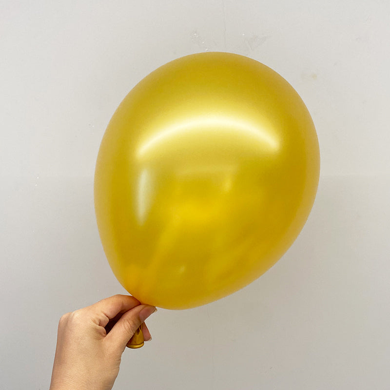 5" Latex Balloons 100 Pcs Shiny Pearl Gold