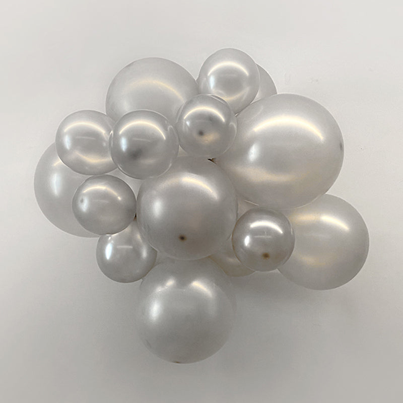 10" Latex Balloons 100 Pcs Pearl Silver