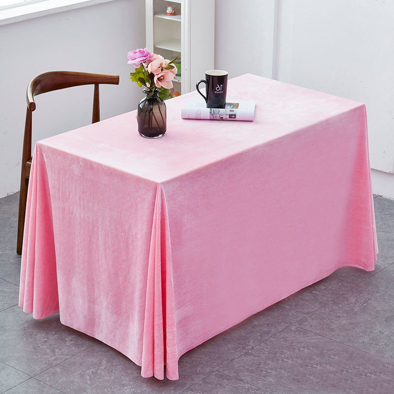 Gold Velvet Rectangular Tablecloth 50"x120" Deep Red